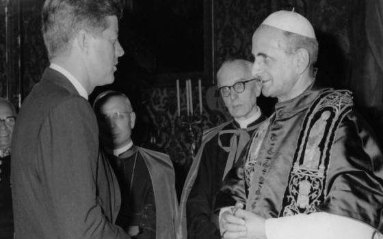 President John F. Kennedy is pictured with Pope Paul VI at the Vatican July 2, 1963. In a 1960 speech, Kennedy, then a presidential candidate, sought to assure voters that Catholic leaders would not influence his policies. 