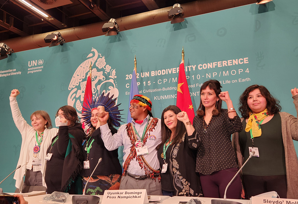 Throughout the COP15 U.N. biodiversity summit, Indigenous leaders have called for greater respect and recognition of their rights to traditional lands in decisions about protected conservation areas. (NCR photo/Brian Roewe)