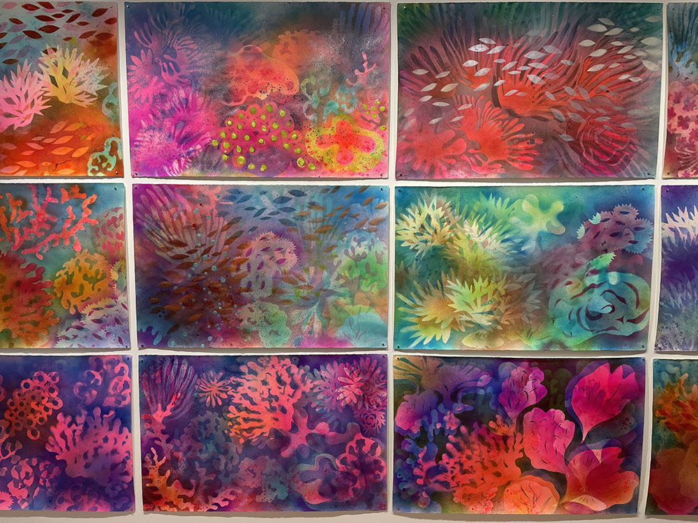 "Kaleidoscope of Coralscapes: Memento Mori" by Lois Bender (Photo by Jim McDermott)
