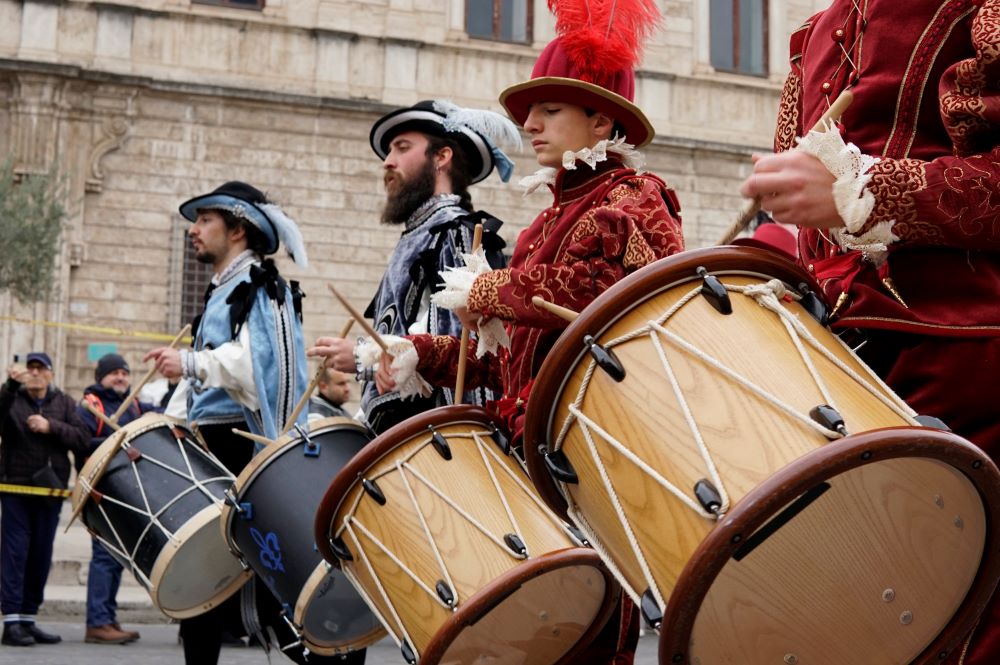 Drummers participate in a parade marking the feast of the Epiphany in Rome near the Vatican Jan. 6. (CNS/Justin McLellan)