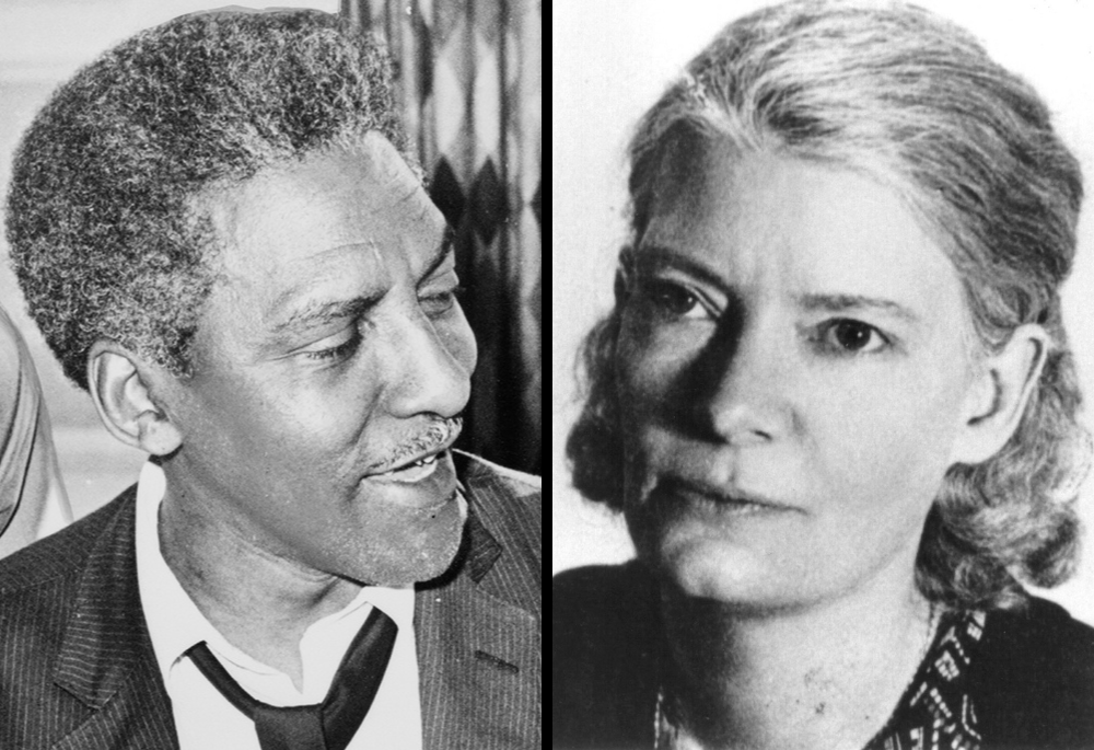 Bayard Rustin, left, is pictured in 1964; Dorothy Day is seen in a 1935 file photo. (Library of Congress/World Telegram & Sun photo/Ed Ford; CNS/Courtesy of Marquette University Archives)