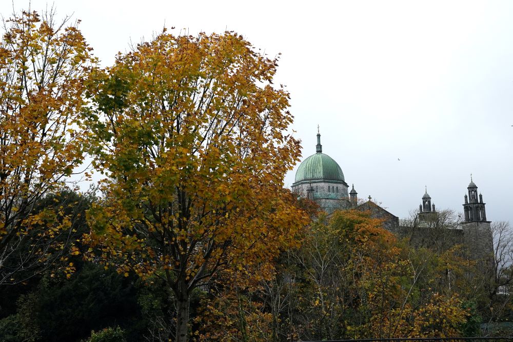 Autumn colors frame the Cathedral of Our Lady Assumed into Heaven and St. Nicholas, commonly known as the Galway Cathedral, in Ireland Oct. 20, 2020. CNS/Reuters/Clodagh Kilcoyne)