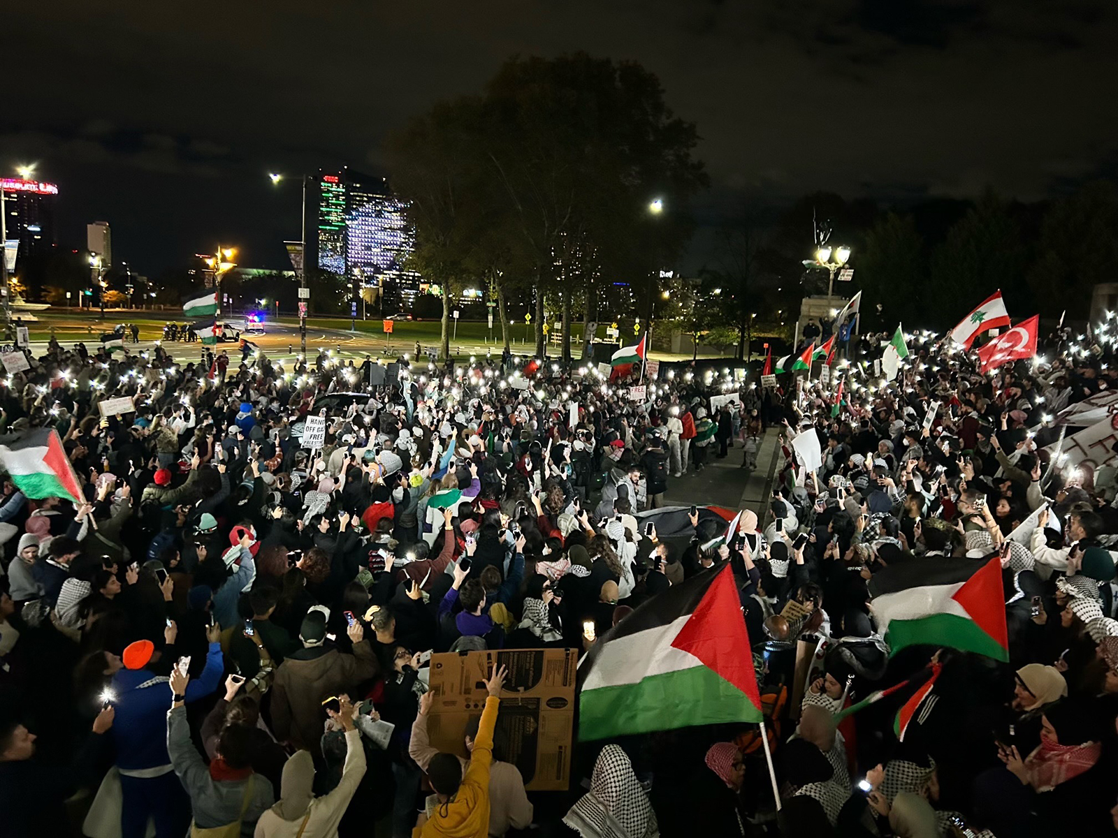 A recent pro-Palestinian demonstration in Philadelphia. (Photo by Asiyah Jones)