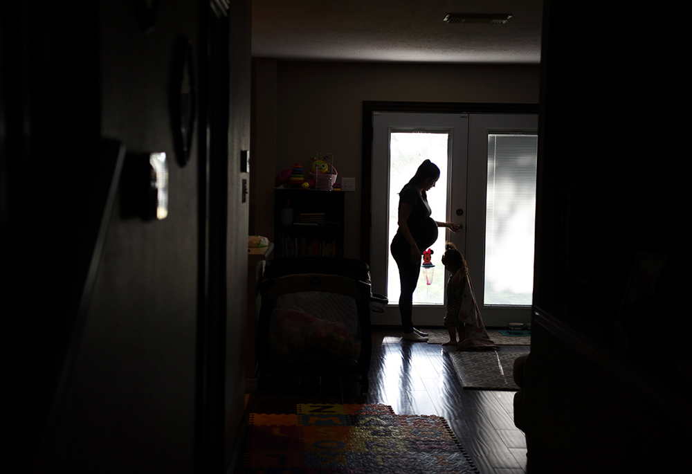 A pregnant woman is seen May 6, 2022, in San Antonio. (CNS/Reuters/Callaghan O'Hare)