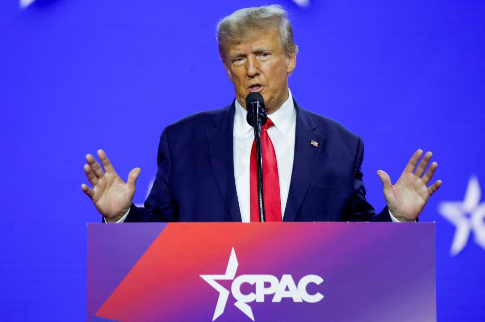 Former U.S. President Donald Trump speaks during the Conservative Political Action Conference at Gaylord National Convention Center in National Harbor, Md., on March 4, 2023.