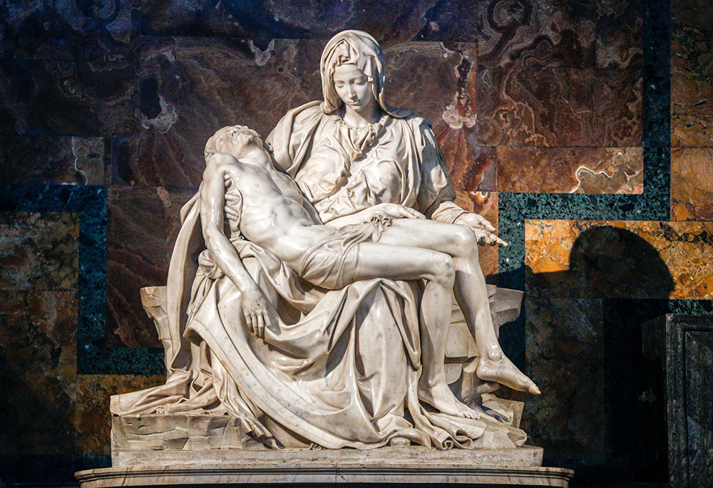 Michelangelo's "Pietà" is seen in St. Peter's Basilica May 30, 2023, at the Vatican. (CNS/Lola Gomez)