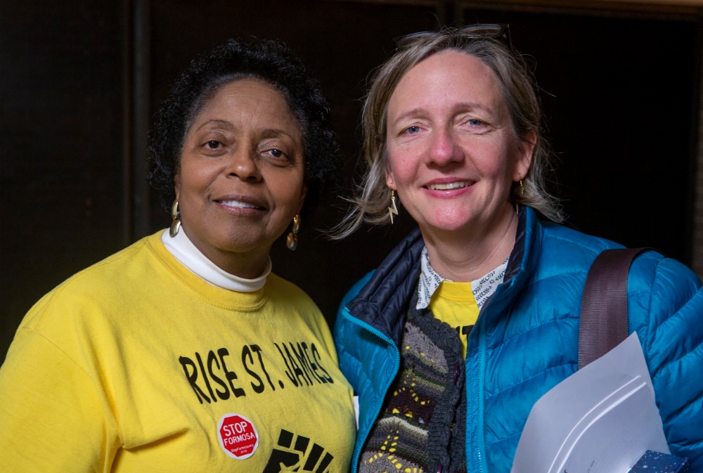 Sharon Lavigne, left, with Anne Rolfes of the Louisiana Bucket Brigade, an environmental organization with which Rise St. James works (Courtesy of Louisiana Bucket Brigade)
