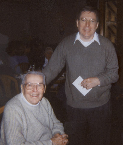 Tom McGrath, right, with his father, Patrick
