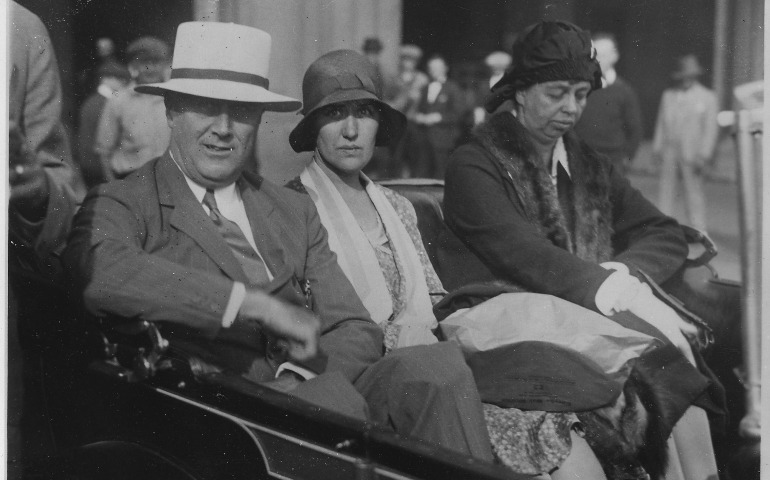 Franklin D. Roosevelt, Missy LeHand and Eleanor Roosevelt in 1929 (National Archives and Records Administration)