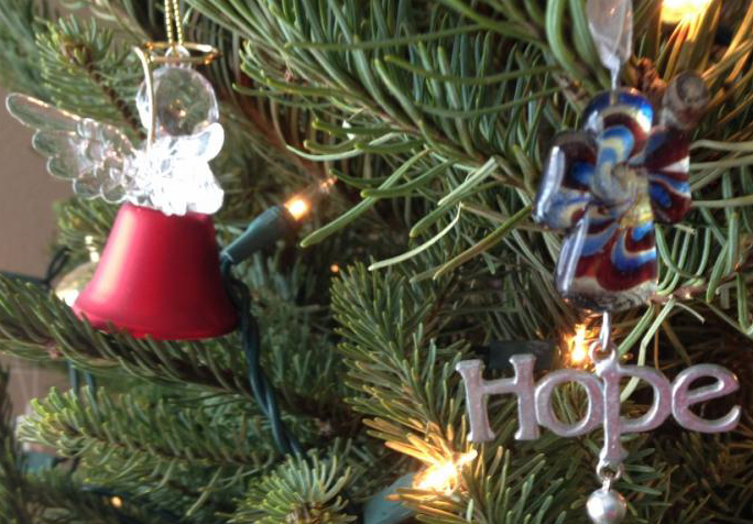 Hope on the Christmas tree. (Janet Gildea)