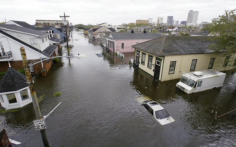 The Treme area of New Orleans was under several feet of water after Hurricane Katrina hit in 2005 (CNS/Reuters/Rick Wilking)