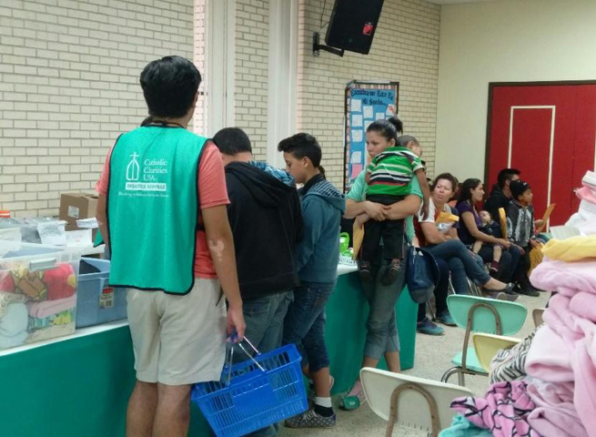 Catholic Charities USA is offering services to released migrants who are on their way to other destinations from McAllen, Texas. (Alma Seong photo / courtesy of Catholic Charities of the Rio Grande Valley)