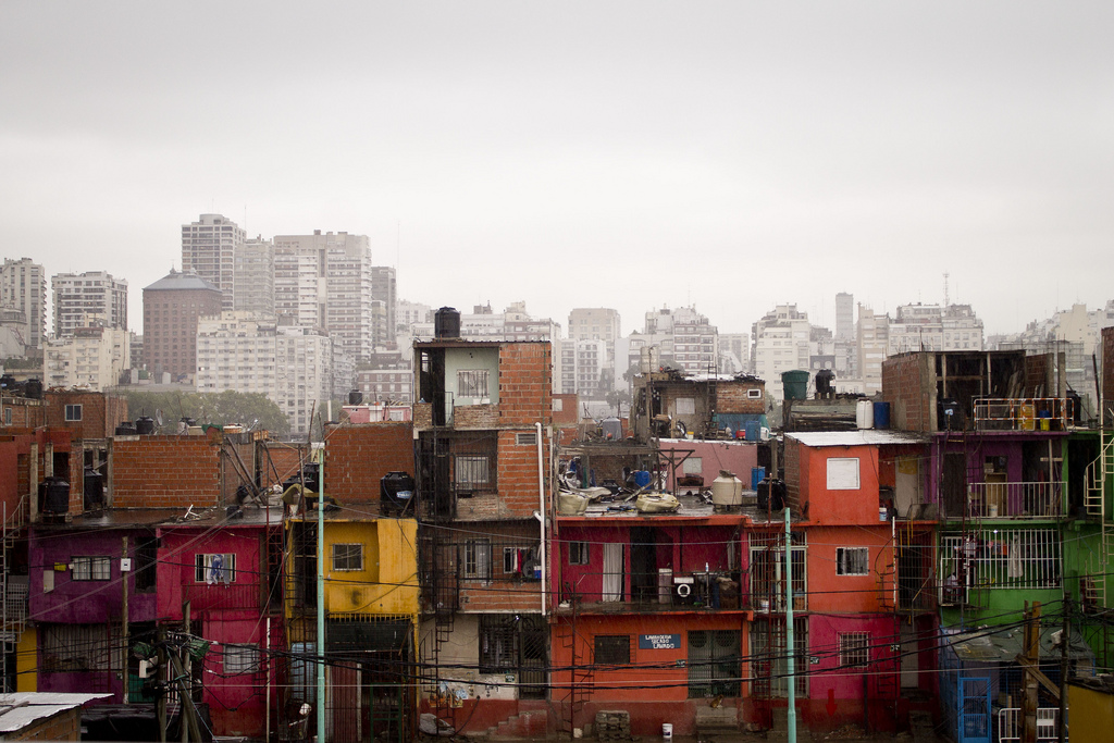 One of the large shantytowns in Buenos Aires known in Argentina as a 'villa miseria'