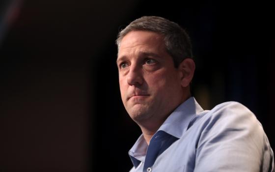 U.S. Congressman Tim Ryan speaking with attendees at the 2019 Iowa Federation of Labor Convention hosted by the AFL-CIO at the Prairie Meadows Hotel in Altoona, Iowa. (Wikimedia Commons/Gage Skidmore)