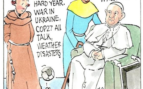 Francis, the comic strip: With Advent coming, Francis suggests it's time to start over.