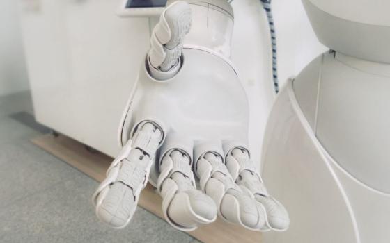 robotic white hand 