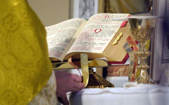 A sacramentary is seen on the altar during a traditional Tridentine Mass July 18, 2021, at St. Josaphat Church in the Queens borough of New York City. 