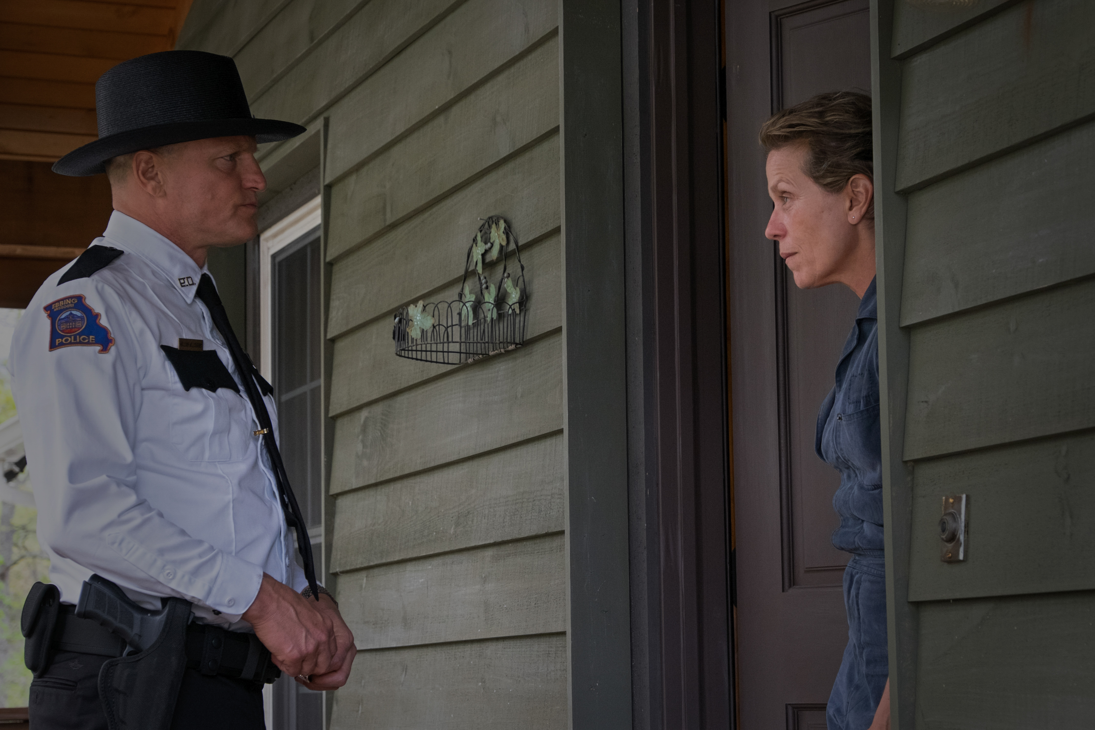 Woody Harrelson and Frances McDormand in the film "Three Billboards Outside Ebbing, Missouri." (Twentieth Century Fox/Merrick Morton) Woody Harrelson and Frances McDormand in the film "Three Billboards Outside Ebbing, Missouri." (Twentieth Century Fox/Merrick Morton)
