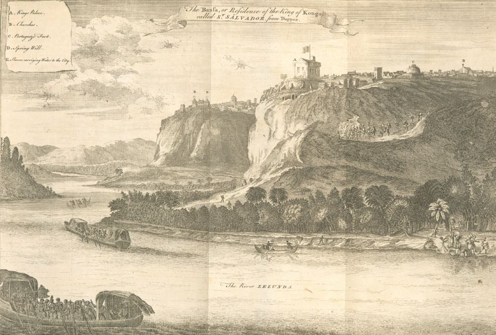 São Salvador, capital of the Kingdom of Kongo, in the late 17th century by Thomas Astley, 1745 (Wikimedia Commons/NYPL Digital Library)