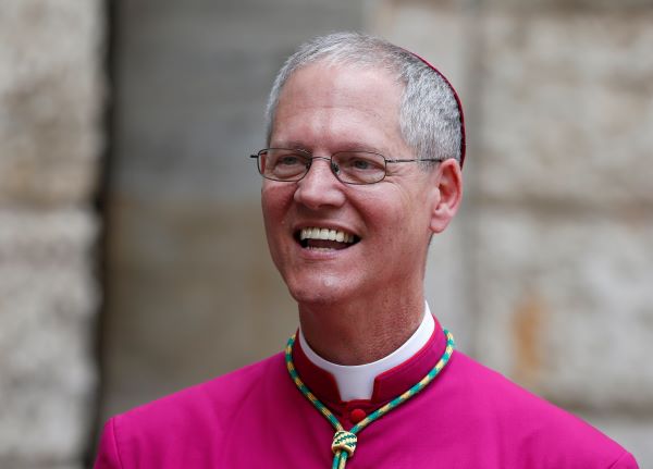 Seattle Archbishop Paul Etienne is a nominee for treasurer-elect. (CNS/Paul Haring)