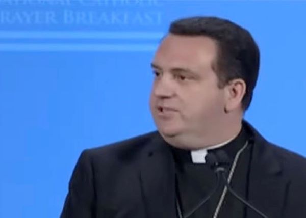 Bishop Steven Lopes of the Personal Ordinariate of the Chair of St. Peter is a nominee for chairman-elect of the Committee on Divine Worship. (CNS screen grab/YouTube, EWTN)