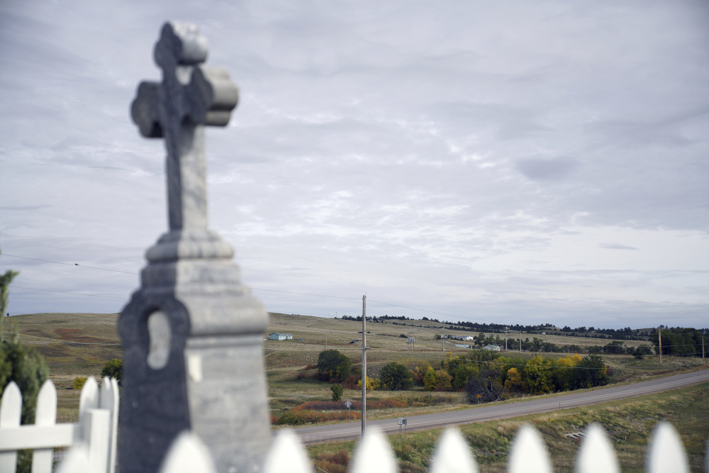 Pine Ridge Indian Reservation is seen from the burial place of Chief Red Cloud, the 19th century warrior, Sept. 30, 2021 in Pine Ridge, S.D. (AP/Emily Leshner)