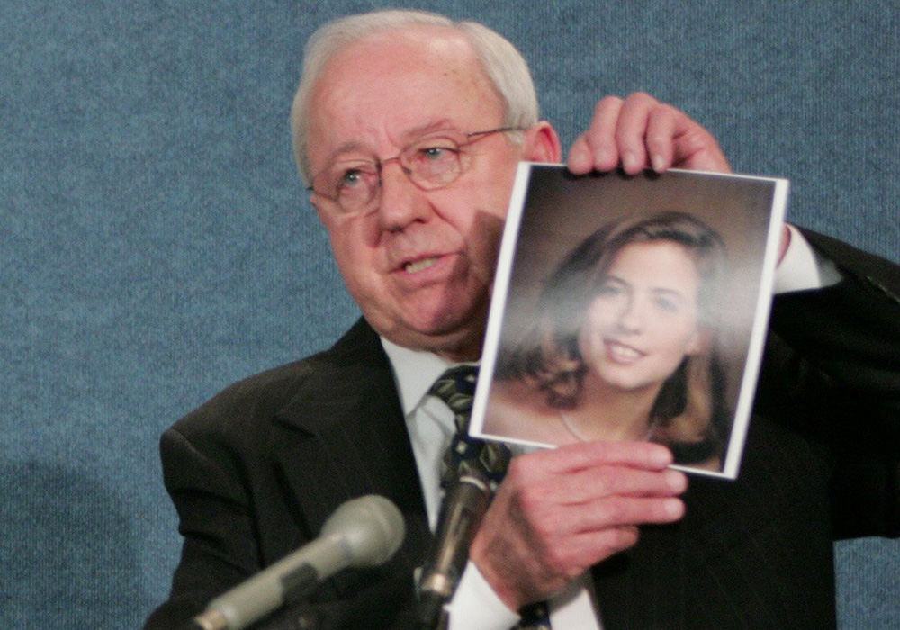 Bud Welch, a Catholic layman, speaks about his daughter, Julie, who was killed in the 1995 Oklahoma City bombing. Welch opposed the death penalty for bomber Timothy McVeigh. He speaks March 21, 2005, at a press conference in Washington at which the U.S. b Bud Welch, a Catholic layman, speaks about his daughter, Julie, who was killed in the 1995 Oklahoma City bombing. Welch opposed the death penalty for bomber Timothy McVeigh. He speaks March 21, 2005, at a press conference in Washington at which the U.S. b