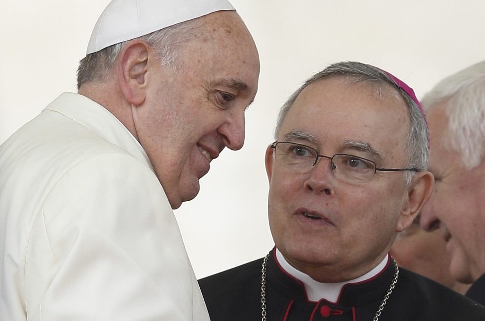 Pope Francis and Philadelphia Archbishop Charles Chaput at the Vatican in 2014 (CNS/Paul Haring) Pope Francis and Philadelphia Archbishop Charles Chaput at the Vatican in 2014 (CNS/Paul Haring)