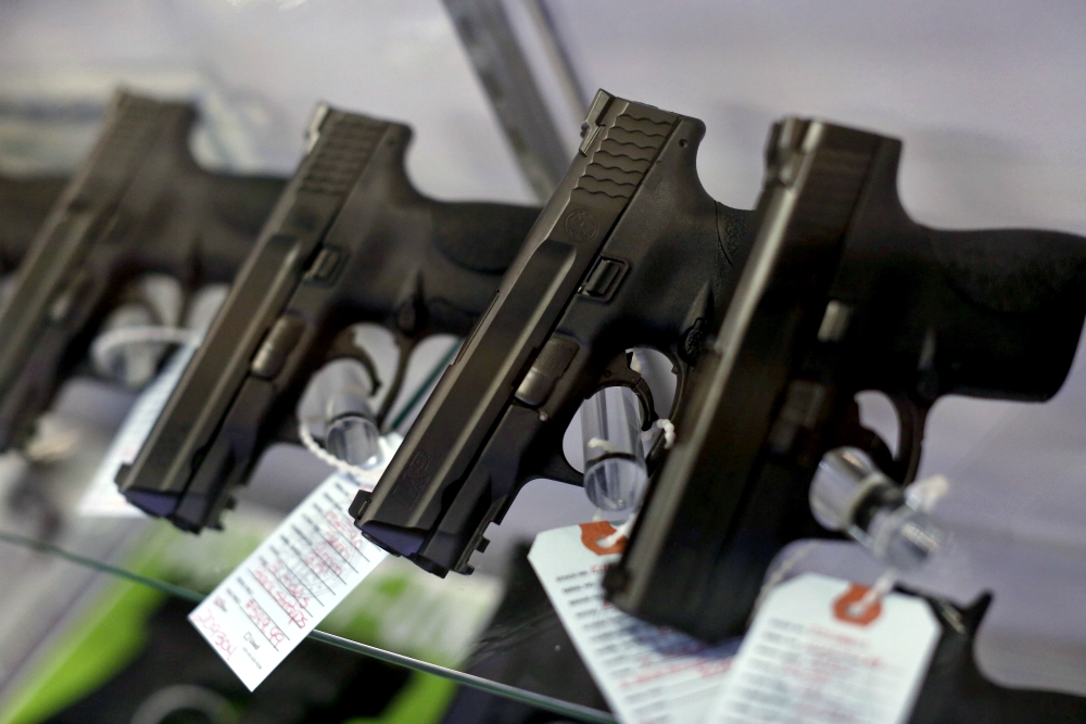 Handguns are seen for sale in a display case at Metro Shooting Supplies in Bridgeton, Missouri. (CNS/Reuters/Jim Young) Handguns are seen for sale in a display case at Metro Shooting Supplies in Bridgeton, Missouri. (CNS/Reuters/Jim Young)
