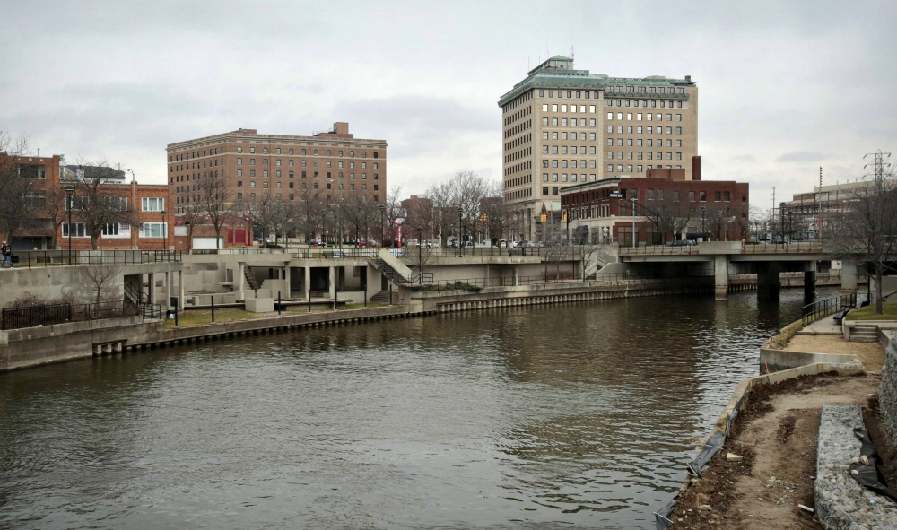 Flint River flows through downtown Flint, Michigan, in December 2015. (CNS/Reuters/Rebecca Cook) Flint River flows through downtown Flint, Michigan, in December 2015. (CNS/Reuters/Rebecca Cook)