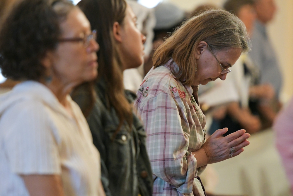 A woman prays during the opening Mass of the Fortnight for Freedom June 21, 2017, at the Basilica of the National Shrine of the Assumption of the Blessed Virgin Mary in Baltimore. (CNS/Catholic Review/Kevin J. Parks) A woman prays during the opening Mass of the Fortnight for Freedom June 21, 2017, at the Basilica of the National Shrine of the Assumption of the Blessed Virgin Mary in Baltimore. (CNS/Catholic Review/Kevin J. Parks)