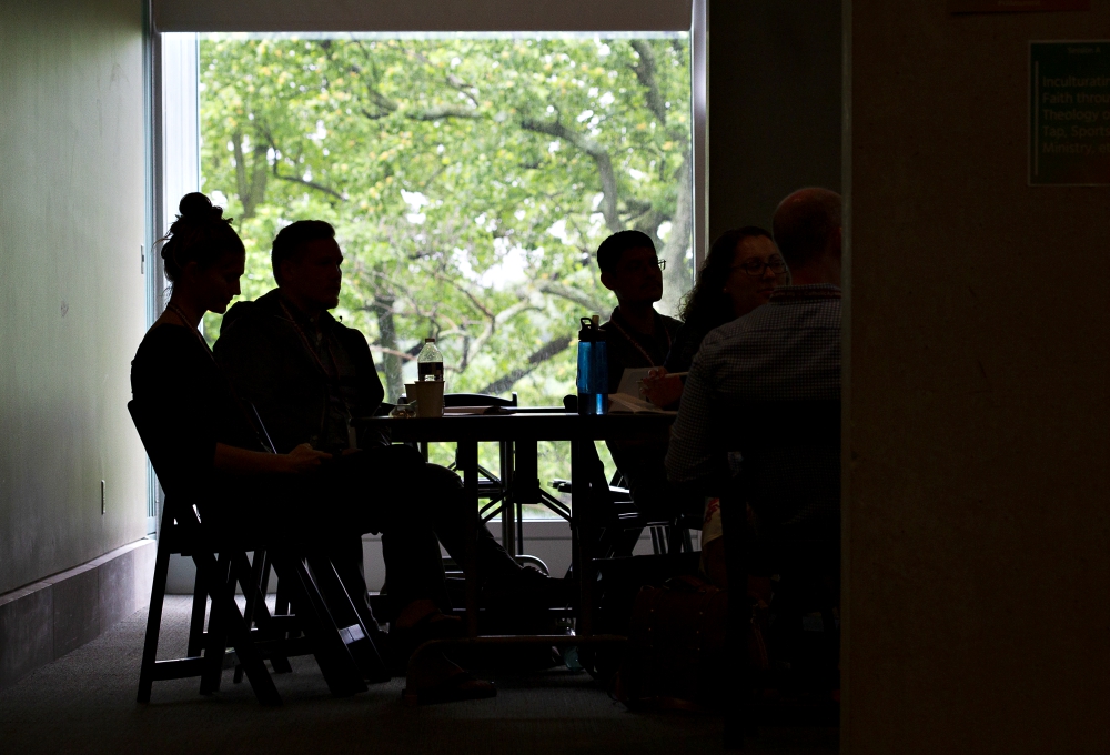 Catholic leaders are seen in a breakout session May 16 during the National Young Adult Ministry Summit at the St. John Paul II National Shrine in Washington. (CNS/Tyler Orsburn) Catholic leaders are seen in a breakout session May 16 during the National Young Adult Ministry Summit at the St. John Paul II National Shrine in Washington. (CNS/Tyler Orsburn)