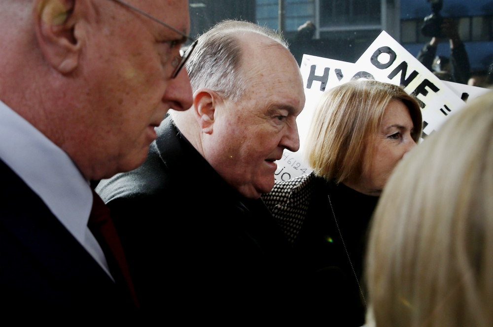 Archbishop Philip Wilson of Adelaide, Australia, leaves the Newcastle Local Court July 3. (CNS/AAP via EPA/Darren Pateman)