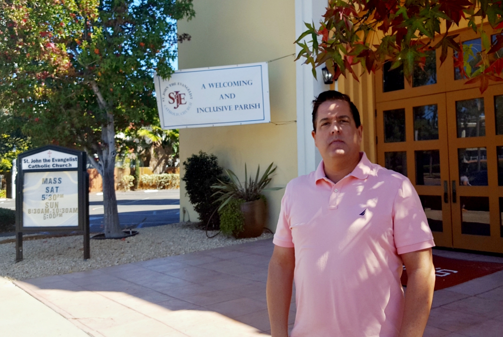 Aaron Bianco in front of St. John the Evangelist Parish in San Diego (NCR photo/Dan Morris-Young) Aaron Bianco in front of St. John the Evangelist Parish in San Diego (NCR photo/Dan Morris-Young)