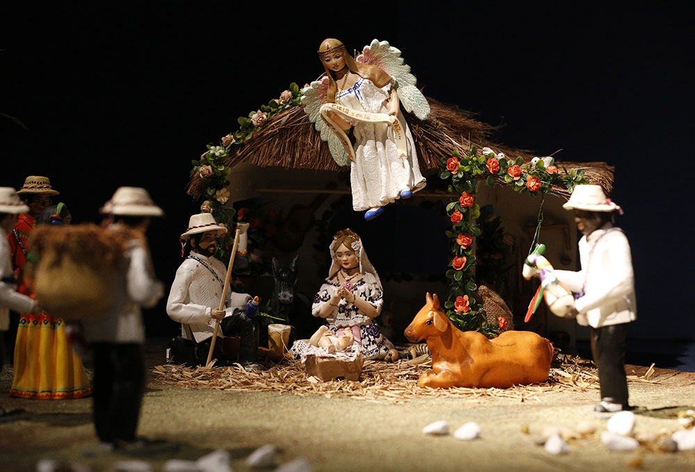 A Nativity scene given by Panama's Embassy to the Holy See is pictured at an exhibition of 100 Nativity scenes at the Vatican Dec. 7, 2018. (CNS/Paul Haring)
