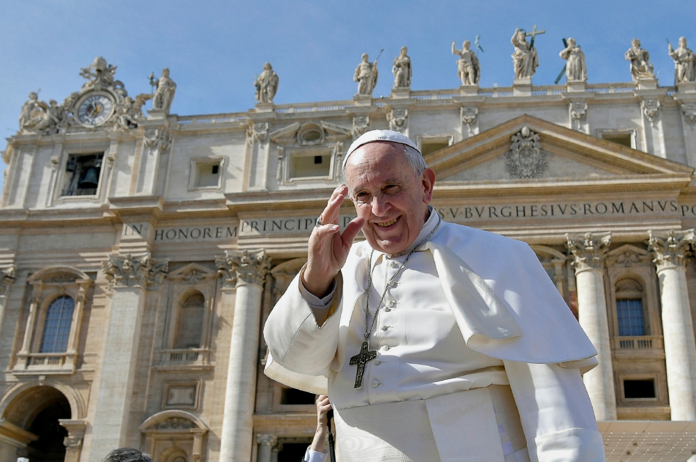 Pope Francis arrives for his general audience in St. Peter's Square at the Vatican Feb. 27. (CNS/Reuters/Yaraara Nardi) Pope Francis arrives for his general audience in St. Peter's Square at the Vatican Feb. 27. (CNS/Reuters/Yaraara Nardi)