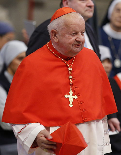 Cardinal Stanislaw Dziwisz of Krakow, Poland, at the Vatican in 2018 (CNS/Paul Haring)