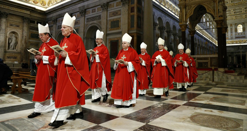 A group of U.S. bishops making their "ad limina" visits to the Vatican arrive to concelebrate Mass at the Basilica of St. Paul Outside the Walls in Rome Dec. 11, 2019. (CNS/Paul Haring) A group of U.S. bishops making their "ad limina" visits to the Vatican arrive to concelebrate Mass at the Basilica of St. Paul Outside the Walls in Rome Dec. 11, 2019. (CNS/Paul Haring)