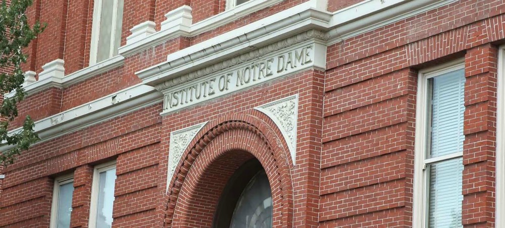 The exterior of the Institute of Notre Dame in Baltimore (CNS/Catholic Review)