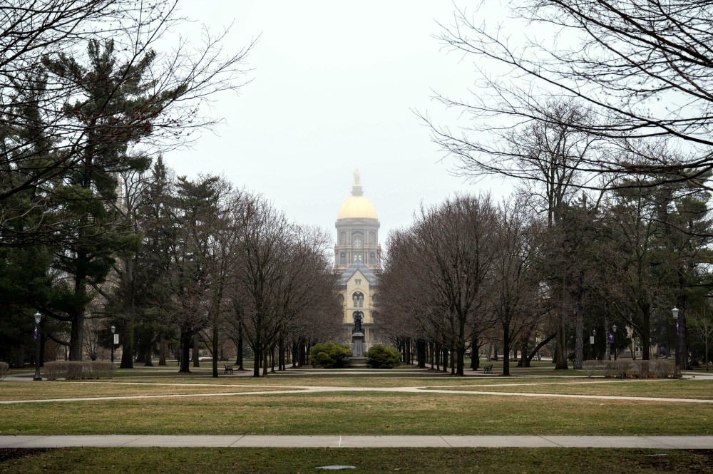 The University of Notre Dame campus in South Bend, Indiana, is seen March 19. (CNS/USA TODAY NETWORK NCAA via Reuters/Matt Cashore)