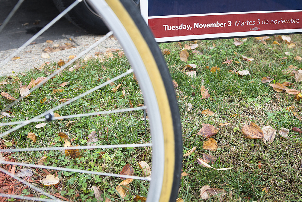 An election sign is seen in the Brookland neighborhood of Washington Oct. 27. (CNS/Tyler Orsburn)