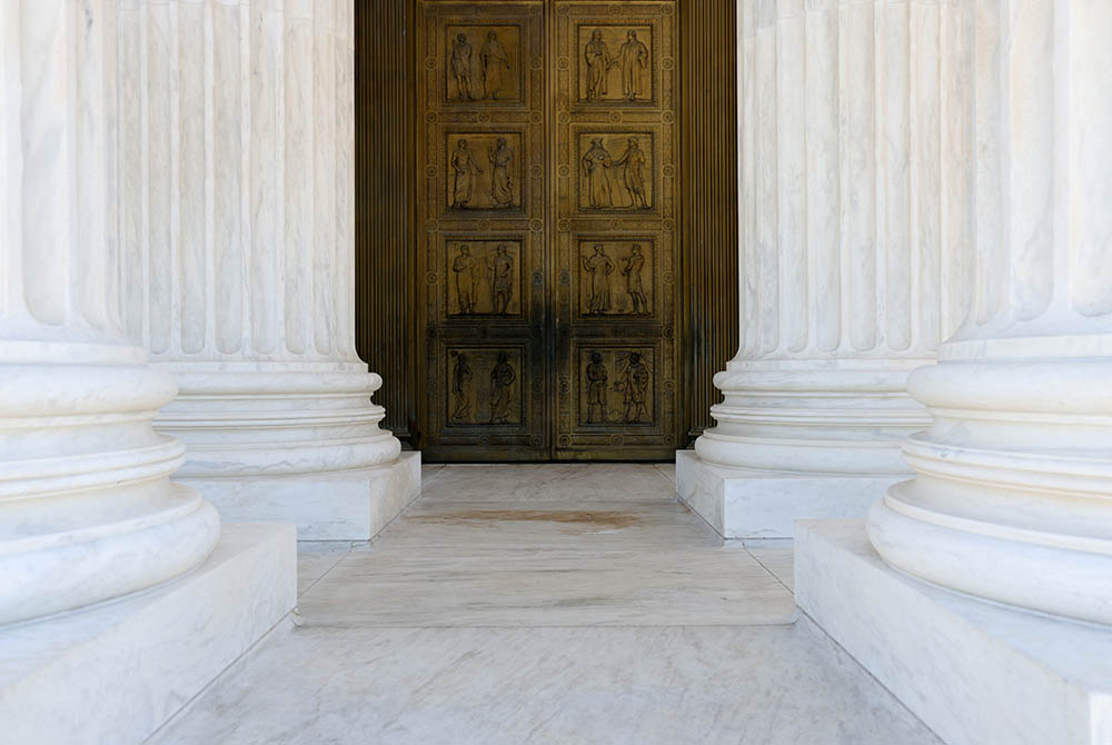 A general view of the main doors of the U.S. Supreme Court building in Washington is seen Nov. 4. (CNS/Jonathan Ernst, Reuters) A general view of the main doors of the U.S. Supreme Court building in Washington is seen Nov. 4. (CNS/Jonathan Ernst, Reuters)