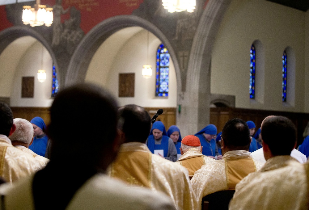 Then-Cardinal Theodore McCarrick celebrates Mass Nov. 1, 2017, at Holy Comforter-St. Cyprian Catholic Church in Washington. (CNS/Tyler Orsburn)