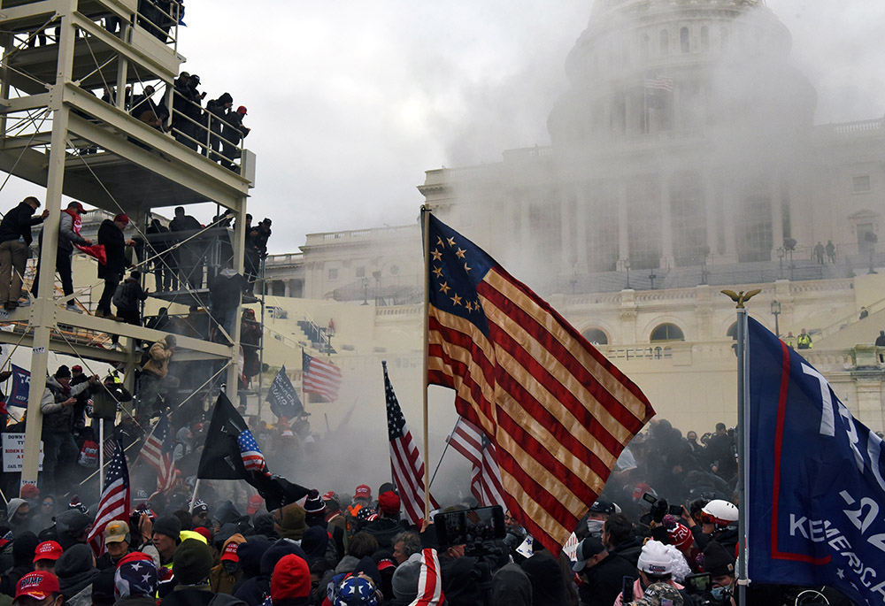 Supporters of President Donald Trump gather in front of the U.S. Capitol Jan. 6, 2021, in Washington. (CNS/Reuters/Stephanie Keith) Supporters of President Donald Trump gather in front of the U.S. Capitol Jan. 6, 2021, in Washington. (CNS/Reuters/Stephanie Keith)