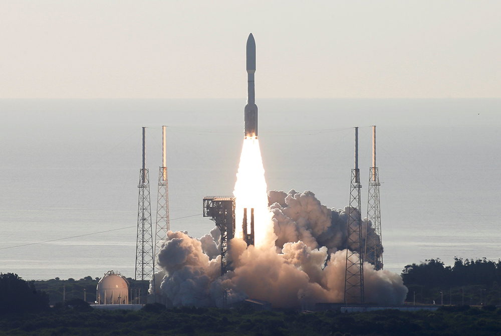 A United Launch Alliance Atlas V rocket carrying NASA's Mars "Perseverance" rover vehicle takes off from Cape Canaveral Space Force Station in Cape Canaveral, Florida, in this July 30, 2020, file photo. (CNS/Joe Skipper, Reuters)