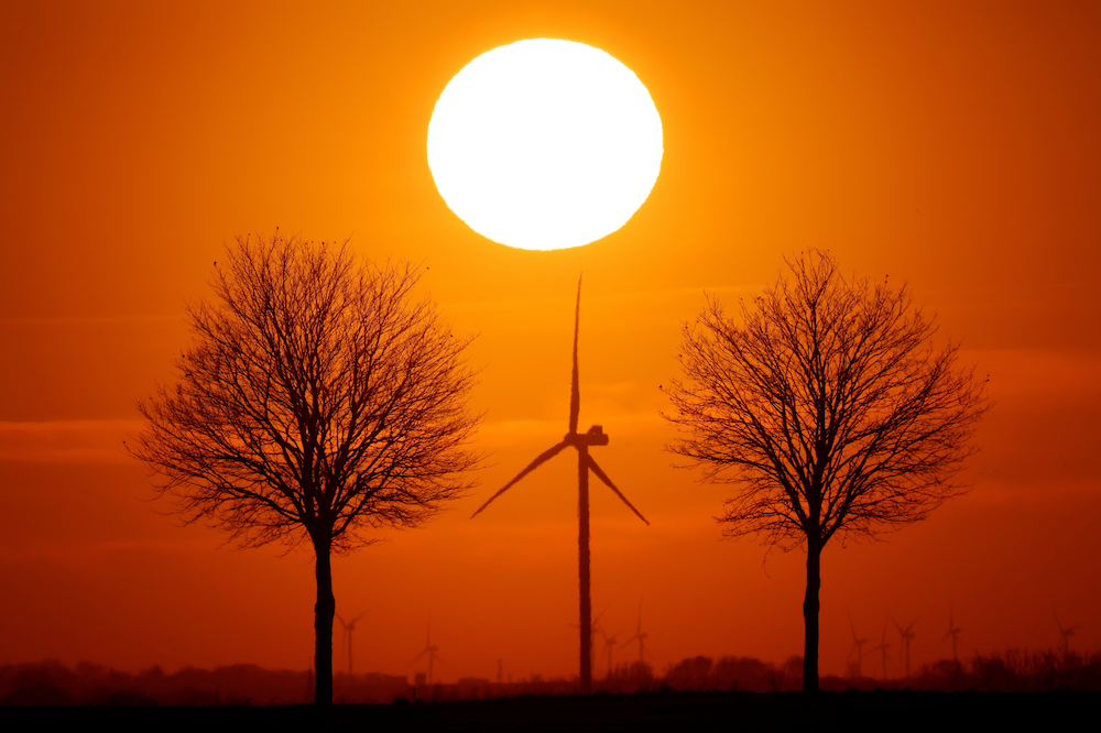 Windmill turbines are seen in this illustration photo. (CNS/Pascal Rossignol, Reuters)