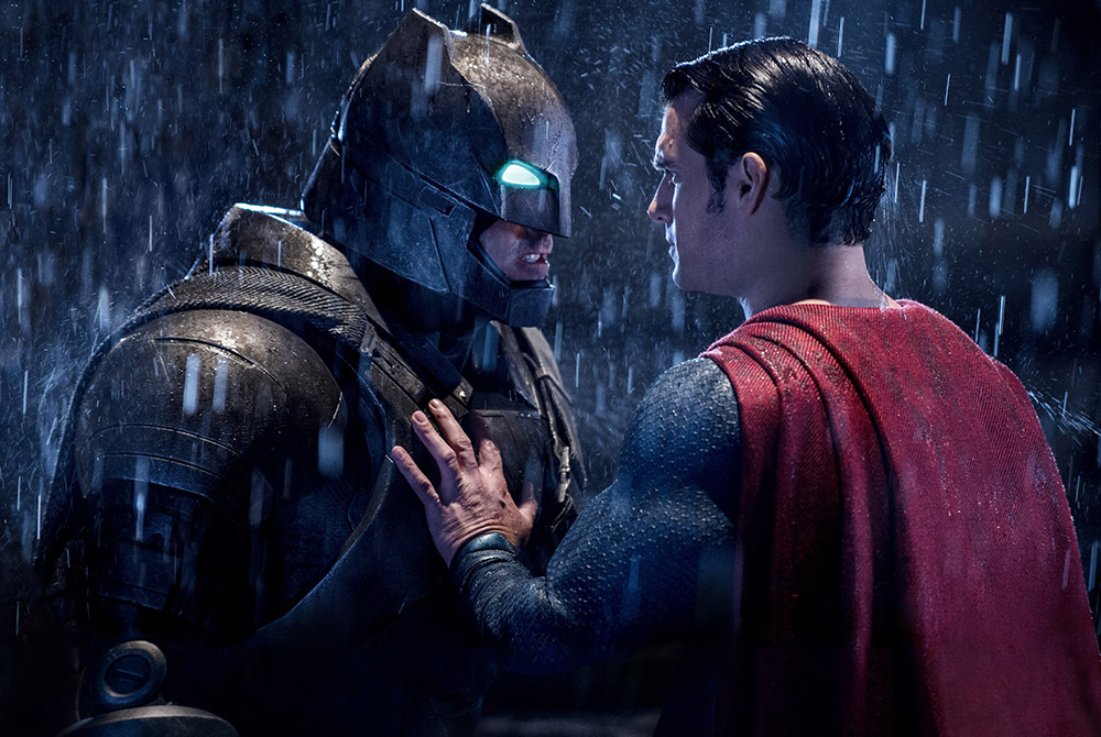 Ben Affleck and Henry Cavill star in a scene from the movie "Batman v. Superman: Dawn of Justice." The movie depicts Superman's death by sacrificing his life to save the world from a monster known as Doomsday. Zack Snyder, the director of the movie, revea