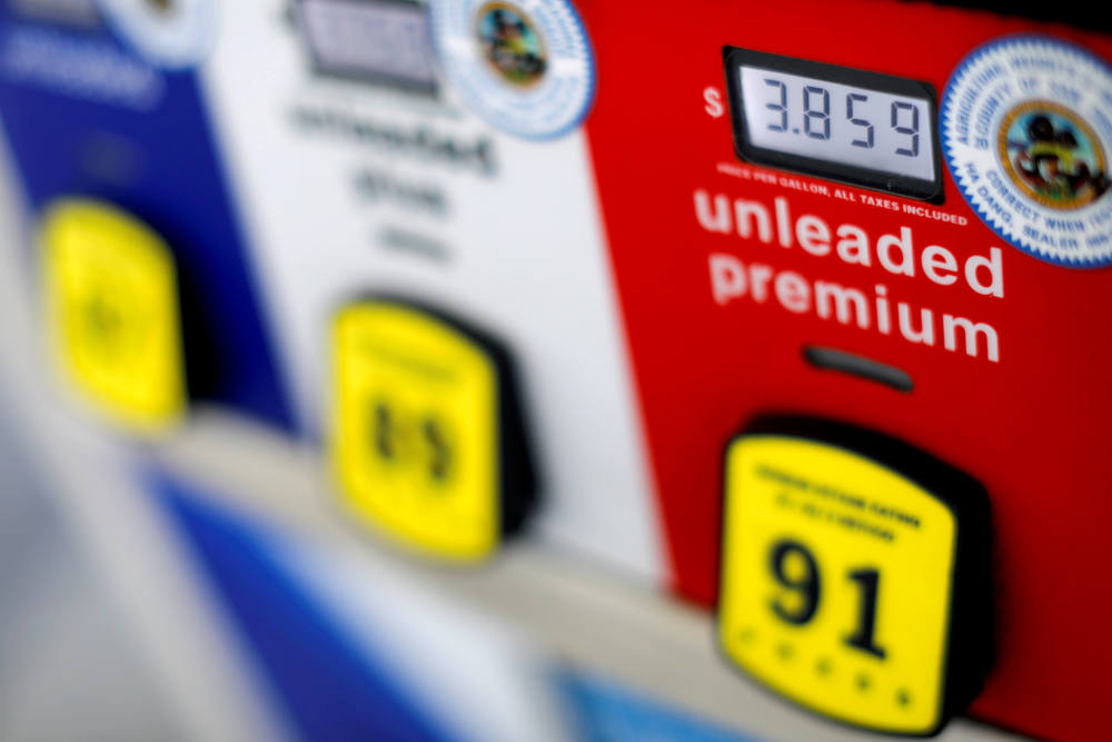 A gas pump is seen in this May 2021 illustration photo. (CNS photo/Mike Blake, Reuters)