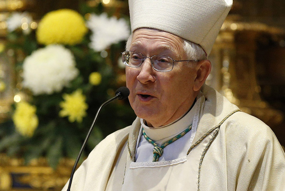 Archbishop Leonard Blair of Hartford, Connecticut, gives the homily as he concelebrates Mass with other U.S. bishops Nov. 4, 2019, at the Basilica of St. Mary Major in Rome. (CNS/Paul Haring) Archbishop Leonard Blair of Hartford, Connecticut, gives the homily as he concelebrates Mass with other U.S. bishops Nov. 4, 2019, at the Basilica of St. Mary Major in Rome. (CNS/Paul Haring)