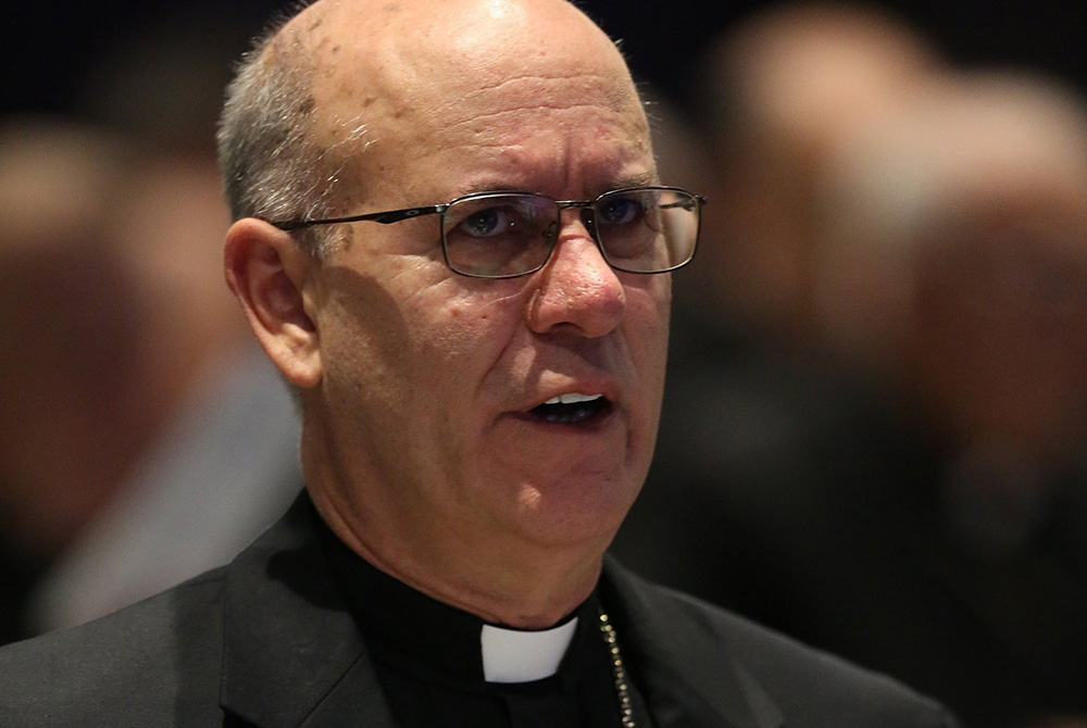 Bishop Kevin Rhoades of Fort Wayne-South Bend, Indiana, chairman of the U.S. bishops' Committee on Doctrine, is seen in this 2018 file photo. (CNS/Bob Roller) Bishop Kevin Rhoades of Fort Wayne-South Bend, Indiana, chairman of the U.S. bishops' Committee on Doctrine, is seen in this 2018 file photo. (CNS/Bob Roller)